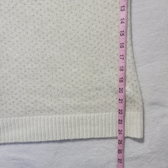 Eddie Bauer Cream Green Mock Neck Scandinavian Nordic Inspired Sweater Size M - Picture 11 of 11